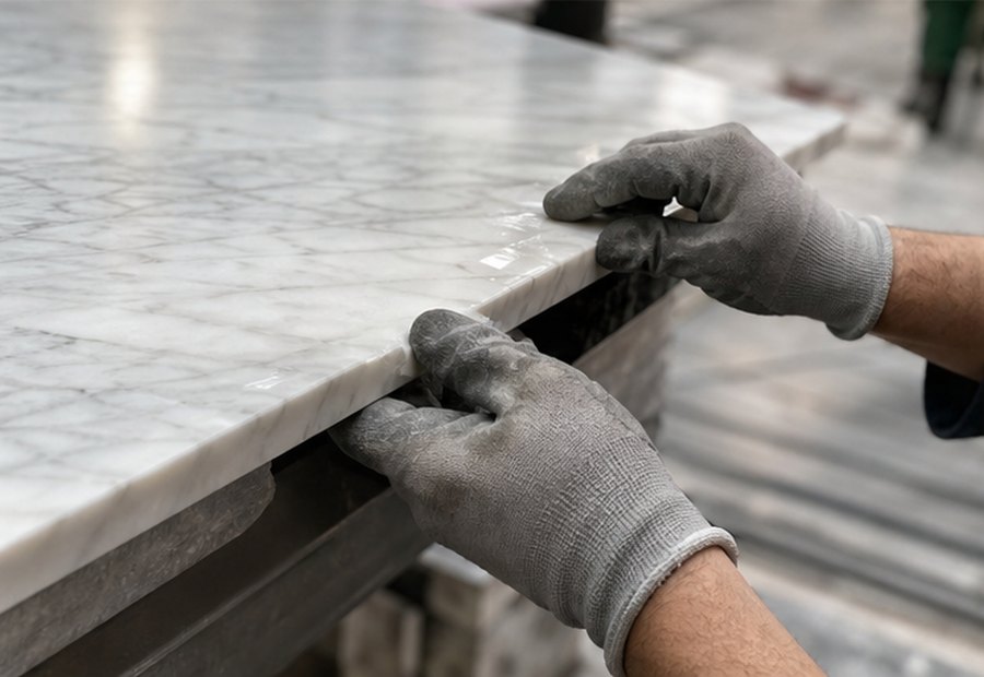 Imagen de Mármol, piedra natural y encimeras: metodo de trabajo - Pieza a medida trazable