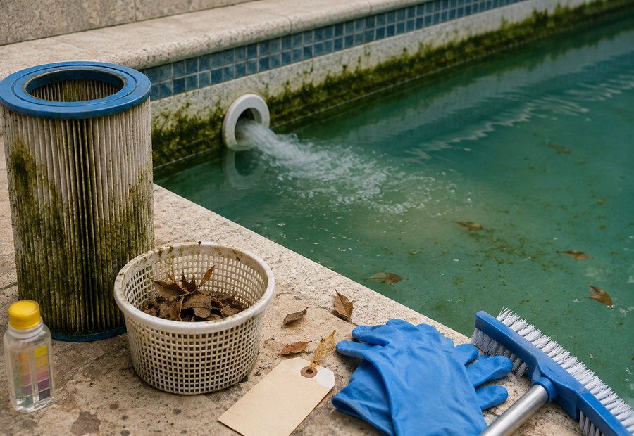 Imagen de Piscinas y mantenimiento acuático: problema practico - Temporada, productos y visitas