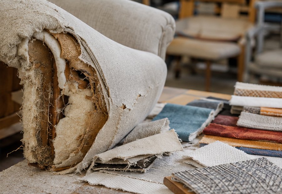 Imagen de Tapicería y restauración textil: problema practico - Fotos, tejidos y piezas